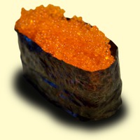 Photo of a Tobiko-nigiri Photo of a Tobiko-nigiri