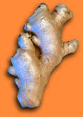 Photograph of a ginger root