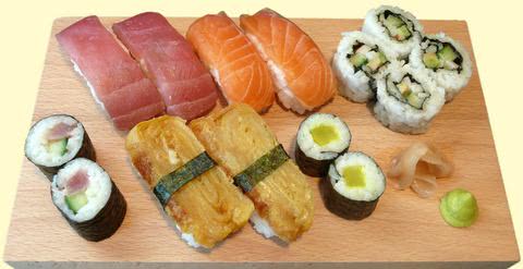 Photograph of a sushi selection